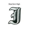 thumbnail image 1 of Gothic Letters Embroidery Iron On Patches Color Optional Alphabet Appliques For Clothing Decor, 1 of 6