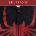 thumbnail image 7 of Marvel Spider-Man Toddler Boys' Cosplay Fleece Zip-Up Hoodie Miles Morales Black, 7 of 7