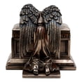 thumbnail image 4 of Ebros Bronzed Weeping Angel Holding Wreath Jewelry Box Small Urn Figurine 6"Long, 4 of 6