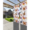 thumbnail image 3 of nqOlkjepod Outdoor Curtains for Patio Waterproof, Spring Butterfly Outdoor Privacy Panels Grommet, Summer Watercolor Farmhouse Blackout Outside Curtains for Porch/Cabana/Pergola 54"x84", 2 Panels, 3 of 8