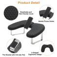 thumbnail image 5 of Unique Bargains Nail Arm Rest with Mobile Phone Holder Manicure Hand Rest Hand Rest for Nail Tech with Stable Base Black, 5 of 7