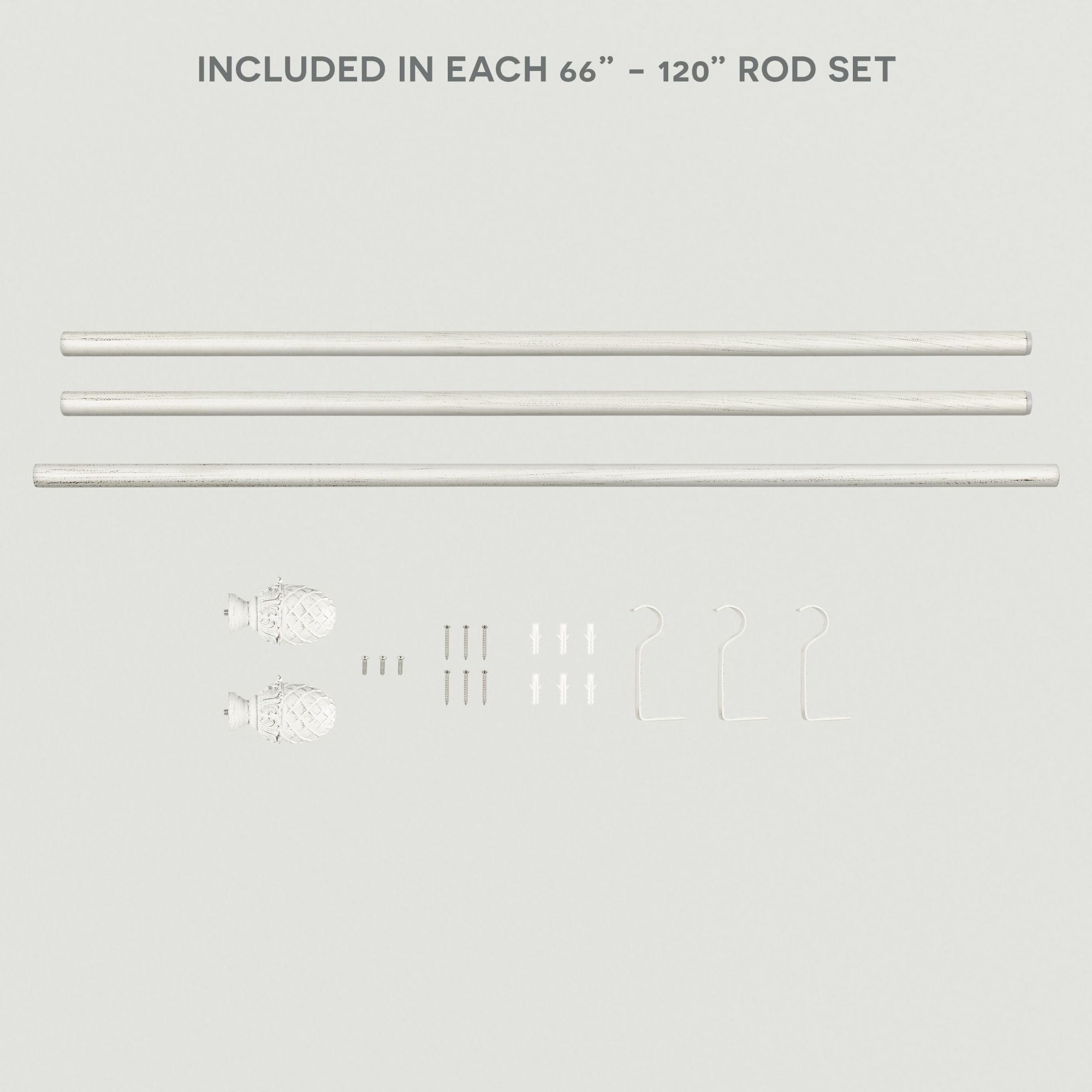 Exclusive Home Contemporary, Modern Matte Acron Adjustable Set, 66 in - 120 in
