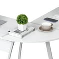 thumbnail image 3 of HomGarden 58” L-Shaped Computer Desk MDF Reversible Corner Gaming Writing Desk Adult White, 3 of 11