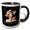 Black/White, variant on 3drose, Glamour Text. Chic Image of a Lady in a Straw Hat, Feathers. Gift, 11oz Mug