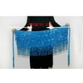 thumbnail image 3 of EnJoCho Sequin Tassel Skirt Belly Dance Hip Scarf Wrap Sparkly Tinsel Fringe Skirt Rave Festival Outfit Halloween for Women Sparkly Sequin Skirt Fringe Hip Scarf Tassel Belly Dance Skirts for Women, 3 of 4