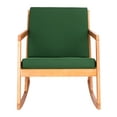 thumbnail image 2 of SAFAVIEH Vernon Outdoor Patio Rocking Chair, Natural/Green, 2 of 12