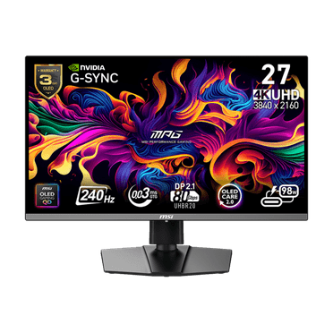 MSI MPG 322URX QD-OLED UHD 240Hz 27 inch Gaming Monitor (9s6-3cd79a-018)