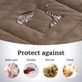 thumbnail image 4 of Reversible Chair Cover Furniture Protector Anti-Slip Couch Cover Water Resistant 2 Inch Wide Elastic Straps Chair Slipcover Pets Kids Fit Sitting Width Up to 21"(Chair, Taupe/Beige), 4 of 7