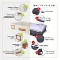 thumbnail image 3 of Homelux Theory Underbed Storage Bag, 1pc Low Profile Ivory Closet Organizer, 3 of 6