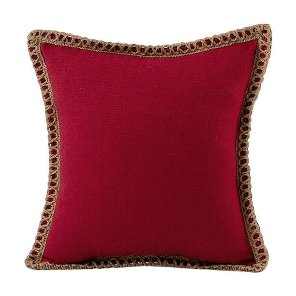 Funda de cojín de 45x45 cm, funda de almohada suave, funda de cojín, para rojo