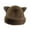 Coffee, variant on harmtty Winter Hat Solid Color Bear Ear Decor Windproof Warm Knitted Hat Lightweight Breathable Thermal Hat Cold Weather Headwear