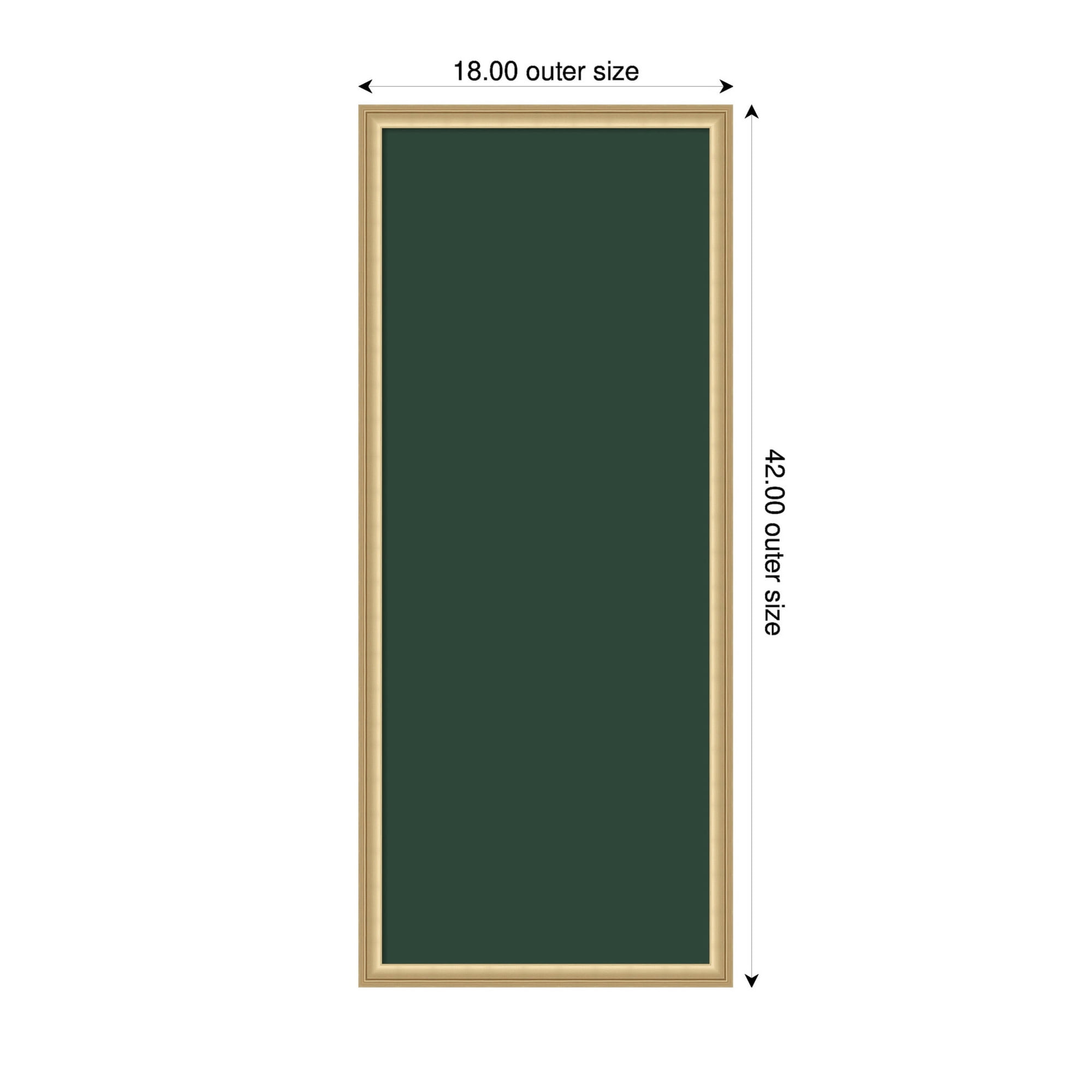 Kate and Laurel Framed Fabric Pinboard 18 x 42,  Printed Linen Classic Bulletin Board for Use as a Vision Board or Wall Organization, Florence Gold Frame