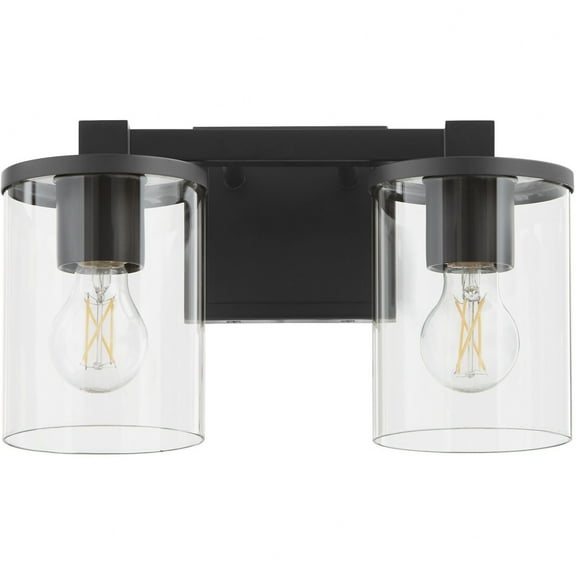 Bolton 2 - Light Matte Black / Black Wall Sconce