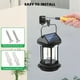 thumbnail image 4 of Faro colgante solar Luz vintage exterior | Lámpara impermeable para el jardín del jardín | Solar recargable/USB, sensor automático, negro, 6,3"x4,7", construcción ABS duradera, 4 of 6