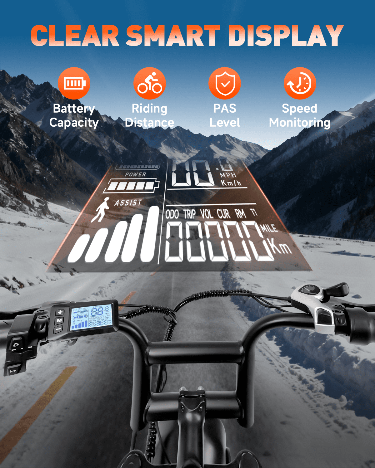 Electric Bike for Adults,1500W Peak Motor,30mph,50 Miles,20'' Fat Tire Ebike,48V 15AH Removable Battery,Full Suspension,7-Speed EBIKE,Moped Style Ebike for All Terrain Electric Dirt Bike,UL 2849