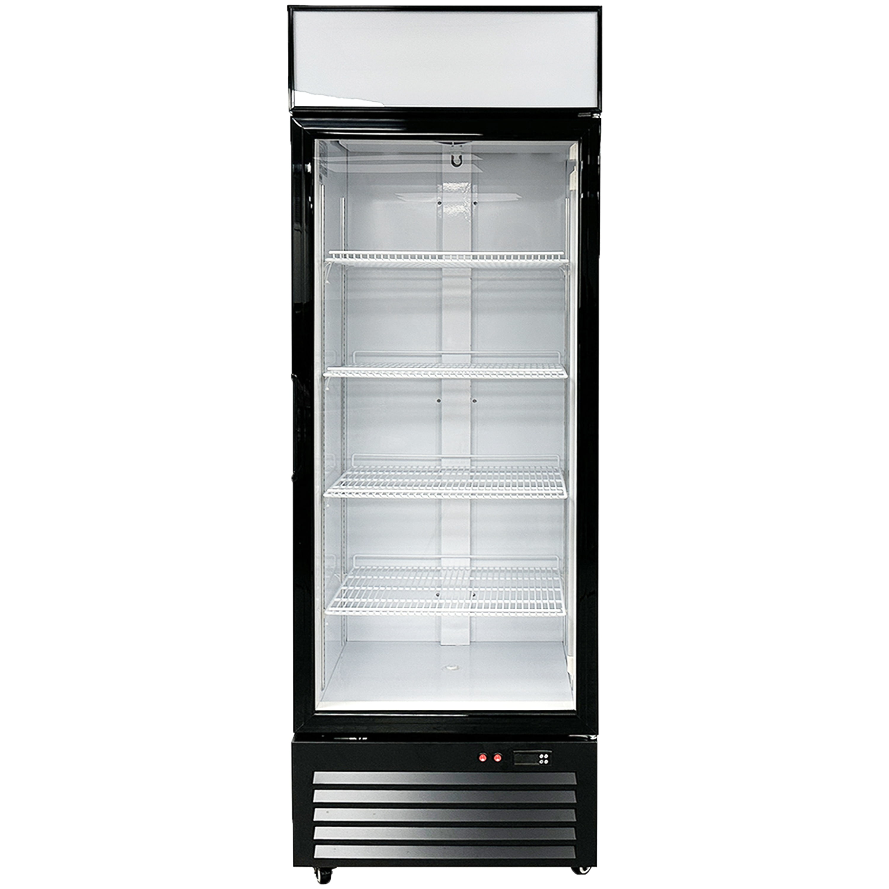 NSF 25-Inch Single Glass-Door Merchandiser Refrigerator 15 Cu.Ft. Beverage Display Cooler