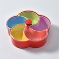 thumbnail image 4 of Flower Shaped Round Snack Fruit Tray Divided Snack Dried Fruit Container 5-Compartment Nuts and Candy Vegetable Tray, 4 of 10