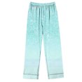 thumbnail image 5 of Puntoco Conjunto De Pijama De tops Y Pantalones Casuales De Manga Larga Con Estampado No Posicionado De Moda Informal Para Mujer (1 top + 1 Pantalón) Traje De Solapa De Manga Larga Azul Claro Xl, 5 of 5