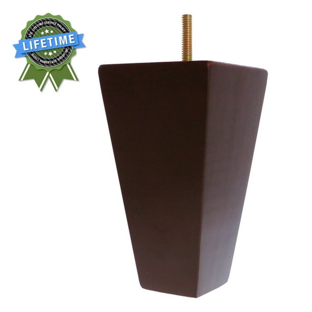 Leg Daddy 5 3/4" Walnut Tapered Pyramid Sofa Leg 5/16 ...