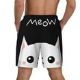 thumbnail image 2 of Lsque Mens Swim Trunks Cat Meow Pattern - Bathing Suit Compression Liner - Beach Swim Shorts Swimwear - (S-3XL) - Stretch Quick Dry -Medium, 2 of 9