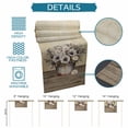 thumbnail image 6 of Farmhouse Flowers Table Runner - 48 Inch Long Retro Floral Leaves Country Wood Board Cotton and Linen Blended Dress Scarves Farmhouse Table Runner for Kitchen Dining, Coffee Table, 13" x 48", 6 of 8