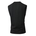 thumbnail image 5 of Landzoo Vest For Men Solid Color Sleeveless Crew Neck Undershirt Summer Cozy Soft Men Tank Tops Size L Black, 5 of 8