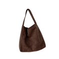 thumbnail image 3 of Bolso de mano de gamuza, bolso hobo de gran capacidad, elegante bolso de hombro para mujer para ir de compras. Café, 3 of 8