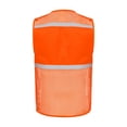 thumbnail image 2 of RUNQHUI Men Women Zipper High Visibility Reflective Safety Vest Construction Work Mesh Fabric Work Clothes Orange 175, 2 of 5