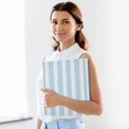 thumbnail image 4 of Dailycode Light Blue and White Stripes Hardcover 3 Ring Binder 1.5 Inch Ring Decorative Binder Organizer for Home School Office, 4 of 6