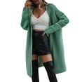 thumbnail image 1 of Yuyuzo Long Cardigans for Women Lightweight Open Front Long Sleeve Knit Sweater Solid Color Coat Outwear, 1 of 7