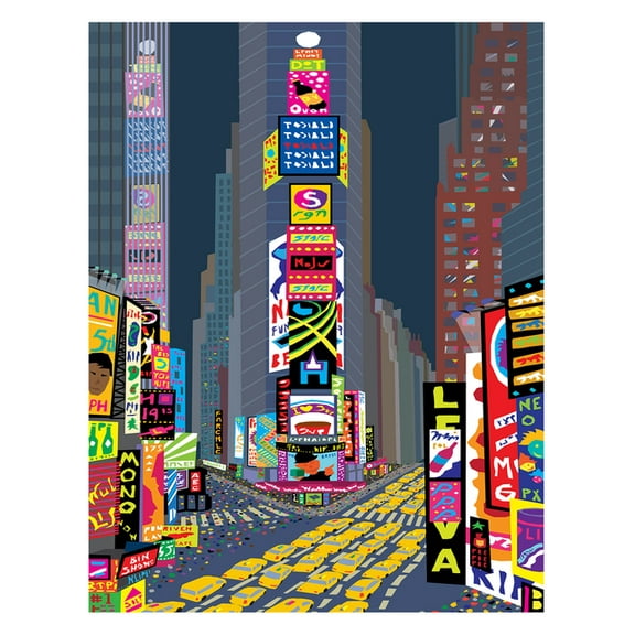 Alphabet Cities: New York City's Times Square Art Print 11 X 14 (Other)