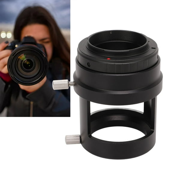 Spotting Scope Camera Adapter Tube, Male Thread M42x0.75 T2 To OM SLR Camera Adapter Tube Hollow Aluminum Alloy Easy Install for Visual Photography