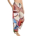 thumbnail image 2 of Naloa Gnomes Books Tea Cups Print Women’s Ultra-Soft Comfy Pajama Lounge Pants with Pockets & Drawstring, 2 of 8
