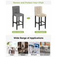 thumbnail image 3 of Japanese Bar Stool Covers Set of 6, Beige Farmhouse Retro Floral Leaf Pattern Stretch Washable Bar Chair Covers with Backs, Removable Pub Counter Height Chair Cover for Kitchen Dining Room Cafe, 3 of 7