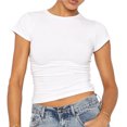 thumbnail image 1 of Camiseta de cuello redondo para mujer, camiseta de cuello redondo para mujer, camisa de manga corta, camisetas casuales de cuello redondo, eficiencia óptima, 1 of 5
