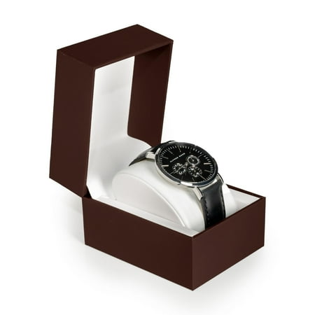 Prestige & fancy Premium Brown single watch case with pillow