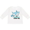 thumbnail image 3 of Inktastic My Grammy Loves Me with Cute Sharks Boys or Girls Long Sleeve Toddler T-Shirt, 3 of 5
