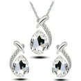 thumbnail image 1 of Gota de agua moda mujer flash taladro traje colgante pendientes collar collares colgantes colgante collar conjunto colgante collar conjunto el collar, 1 of 5