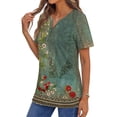 thumbnail image 5 of Fantaslook Womens Blouses Dressy Casual Tops Summer Short Sleeve V Neck Shirts Business Work Blouses, 5 of 10