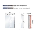 thumbnail image 6 of ANGELES HOME 24" x 36" Bathroom Medicine Cabinet with Tri-View Mirror, Aluminum Mirror Medicine Cabinet with Open Shelf Set, Surface Mount or Recessed, 6 of 15