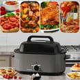 thumbnail image 4 of Superjoe Roaster Oven 28 Quart, Electric Roaster Oven with Visible & Self-Basting Lid, Turkey Roaster Oven with Removable Pan & Rack, Variable Temperature Control, Stainless Steel, Grey, 4 of 8