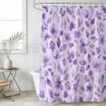 thumbnail image 4 of Purple Spring Floral Bathroom Shower Curtains with 12 Hooks Polyester Waterproof Shower Curtain for Stalls and Bathtubs Summer Botanical Elegant Watercolor Decorative Bathroom Curtain 36x72 Inches, 4 of 9