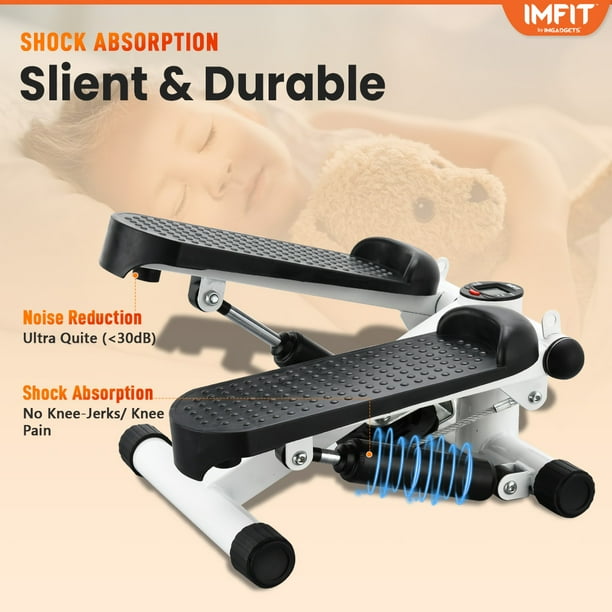 IMFIT Fitness Adjustable Stepper fitness equipment Mini Stepper with Resistance Bands I Stepping Machine for Exercise Office Home Workout Equipment Space Saving Workout Equipment Walmart