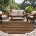 thumbnail image 4 of Round Area Rug 5 Ft, Brown Wood Grain Washable Non-Slip Circle Carpet for Living Room/Bedroom, Retro Farmhouse Wooden Plank Low-Profile Runner Mats Collection Rugs for Indoor, 4 of 8