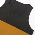 thumbnail image 6 of ZCFZJW Men's Tropical Palm Tree Print Workout Sleeveless Striped Color Block Shirts Quick Dry Swim Beach Muscle Gym Running Athletic Tank Top Gold XL, 6 of 6