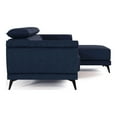 thumbnail image 2 of Furniture of America Borno Fabric Adjustable Headrest Sectional in Navy, 2 of 6