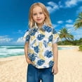 thumbnail image 6 of OGLCCG Boy's Hawaiian Shirt Tropical Casual Summer Beach Shirt with Pocket Short Sleeve Casual Button Down Tops for Youth Kids 2-15 Years, 6 of 7
