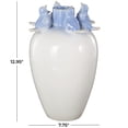 thumbnail image 3 of DecMode 13" Bird White Ceramic Vase with Blue Accents, 3 of 9