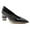 Black, variant on FSJ Women Bridal Pointed Toe Chunky Block Low Heel Crystal Pumps Gold Trim Slip on Wedding Dress Shoes Size 8 Black