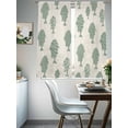 thumbnail image 4 of Marine Life Sheer Curtains 2 Panels Set Vintage Ocean Green Fish Silhouettes Stripes Linen Texture Sheer Window Curtains Light Filtering Rod Pocket Voile Drapes for Bedroom Living Room 52"x63", 4 of 8